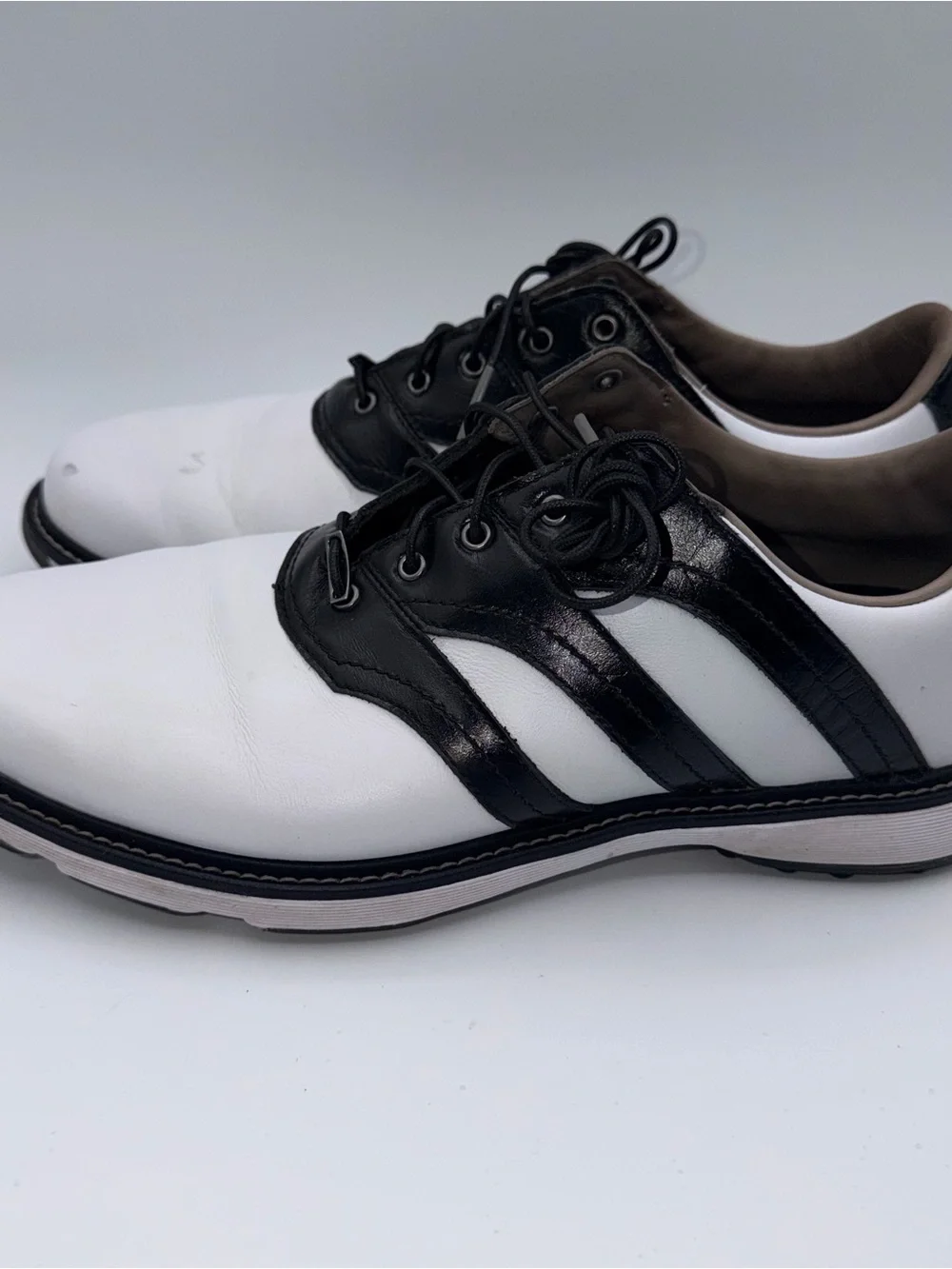 Adidas MC87 Z-Traxion Spikeless Golf Shoes Black White Mens Size 11 Used